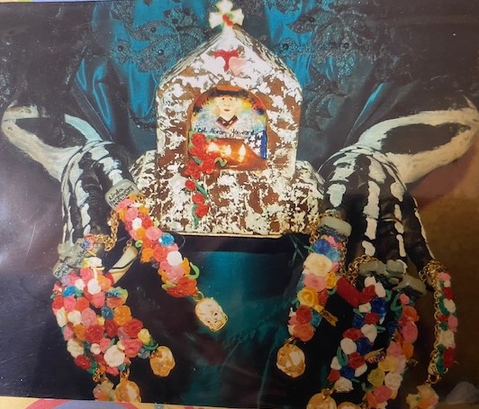 Day of dead compition the nails all put on and set up